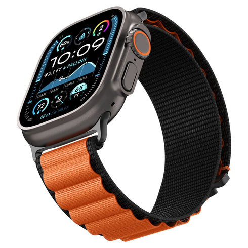 Spigen רצועת שעון WBF1 ל-Apple Watch – תואמת Ultra 3/2/1 (49mm), Series 11/10 (46mm), 9/8/7 (45mm), 6/5/4 (44mm)